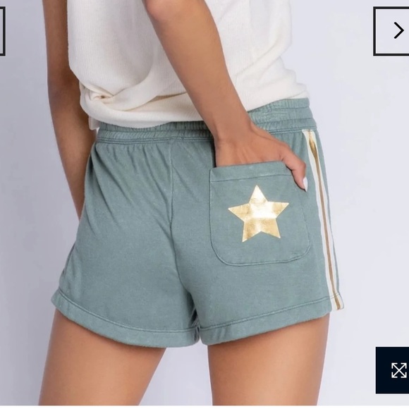 PJ salvage Gold Star Status Shorts NWT - Picture 6 of 8